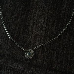 David Yurman Blue Topaz Cookie Necklace